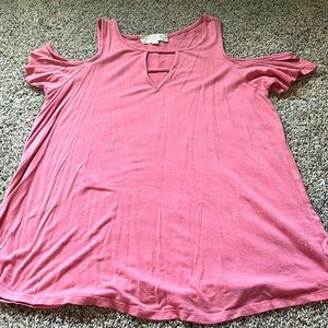 Pink color. Brand is Pink Republic. Medium in women’s.